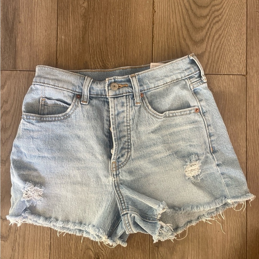 Old Navy Light Blue Ripped Jean Shorts